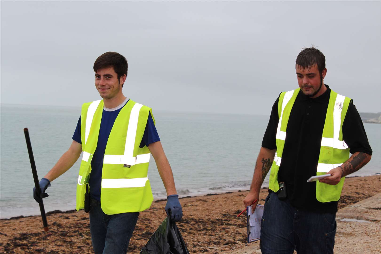 A day of litter picking at Shakespeare beach