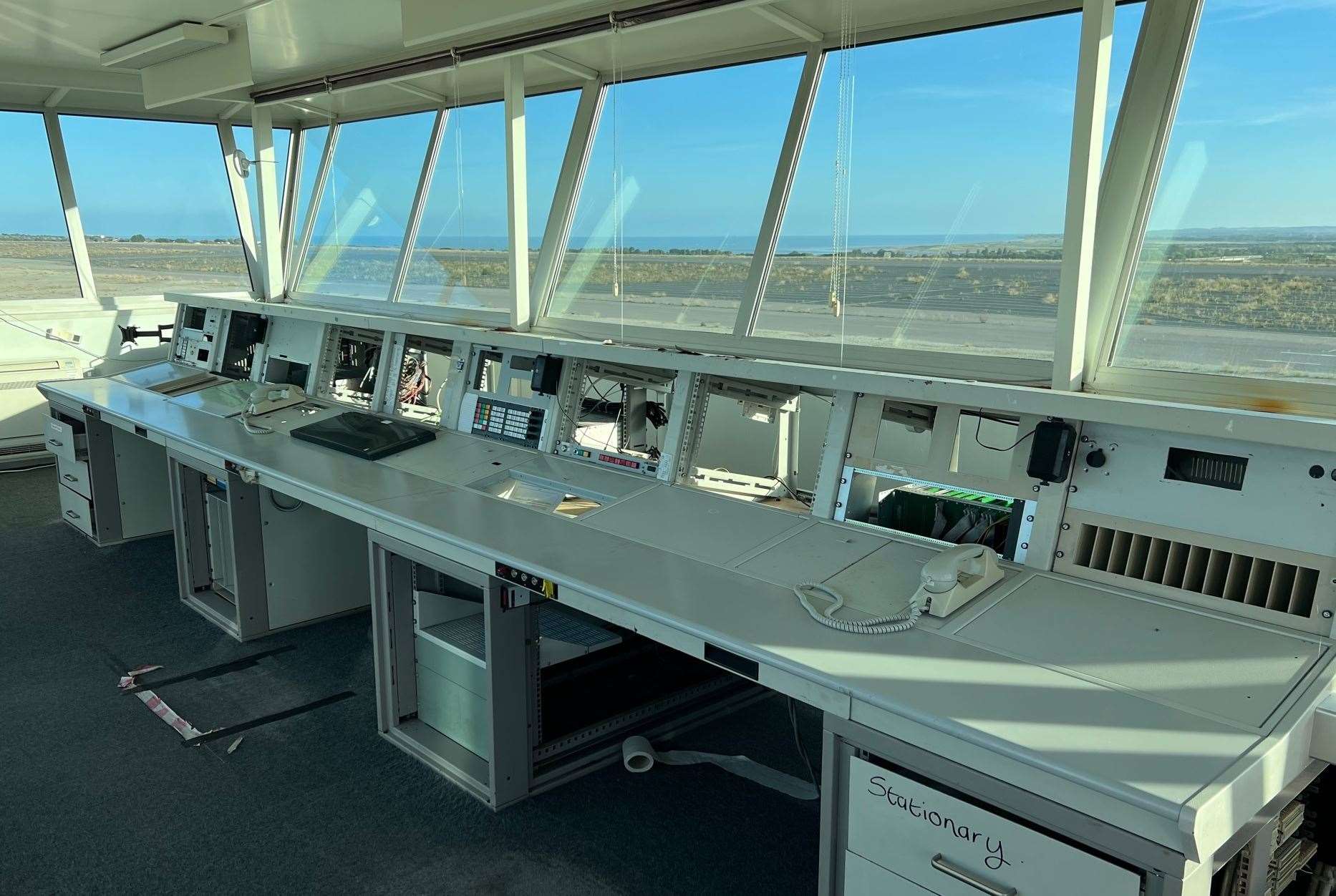Inside the control tower