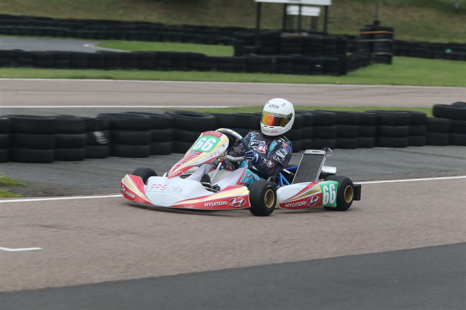 Daniel Gale, then aged, 13 doing 500 laps at Bayford Meadows