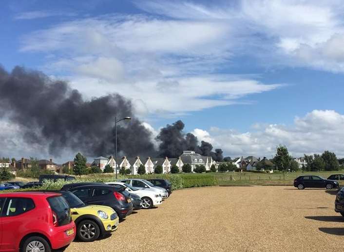 The fire was reported just before 4pm. Pic: Benn Payne