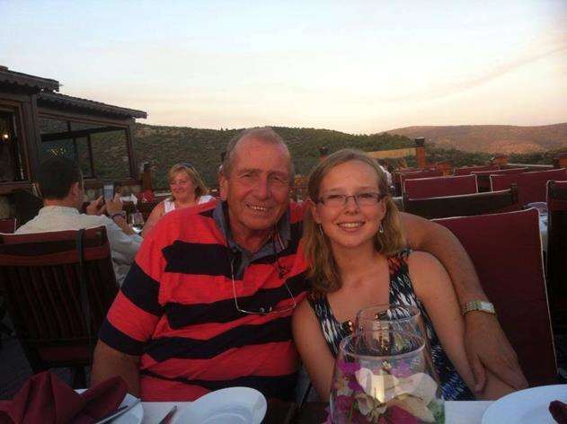 Niamh Manley with late grandad John.