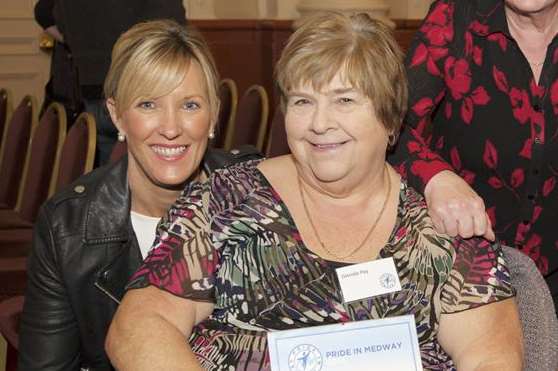 Glenda Pay (right) was sponsor Medway Council’s winner during the Pride in Medway awards