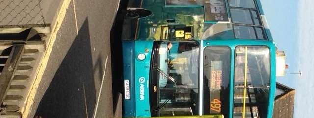 The driver of this Arriva bus was reported to have hurled abuse at ambulance crews as they helped a pensioner