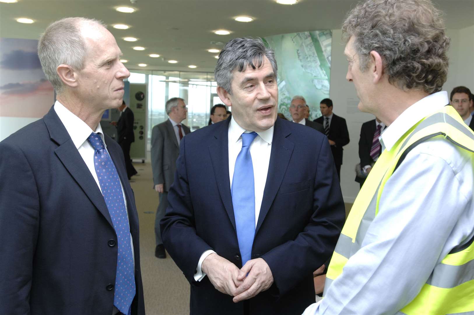Former MP Howard Stote with Gordon Brown at the Observatory off Southfleet Road in Swanscombe over-looking the Ebbsfleet Valley Developmen. Picture: Matthew Reading