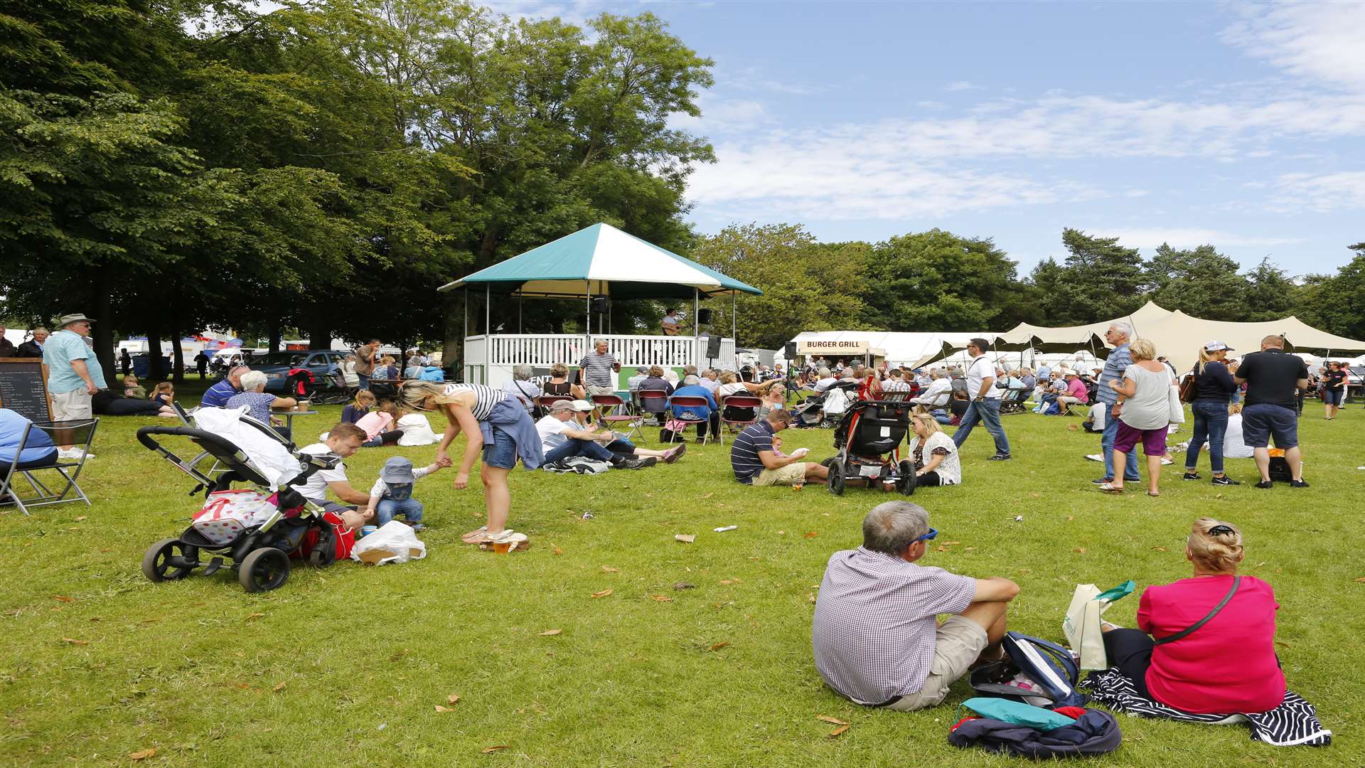 Crowds at the bandstand
