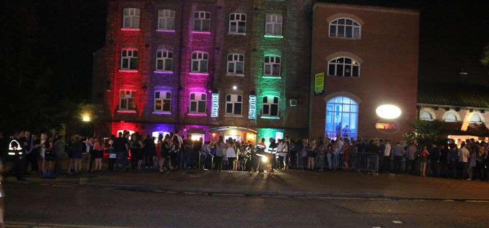 People faced long queues trying to get into the last event at Liquid and Envy nightclub. Picture: Alvin Mulindwa