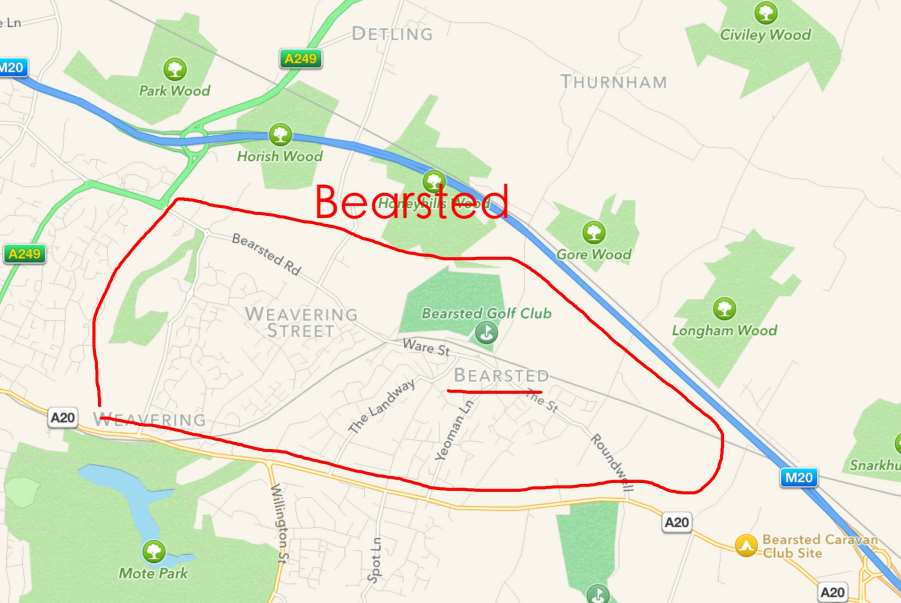 Bearsted is yet to have been searched