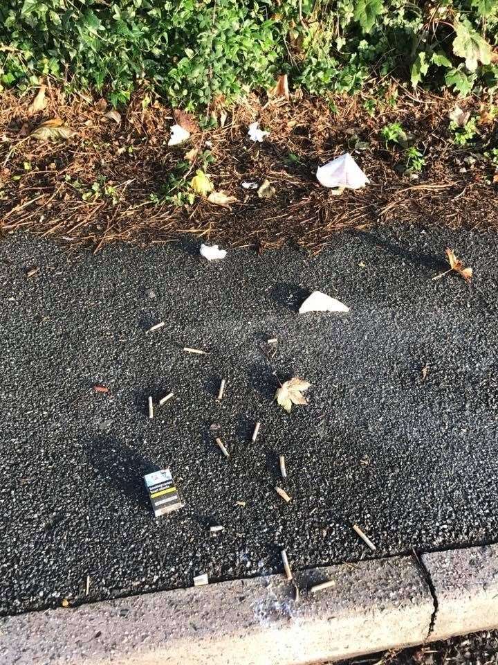 Cigarettes and sandwiches which are thought to have been thrown from parked up truckers' windows