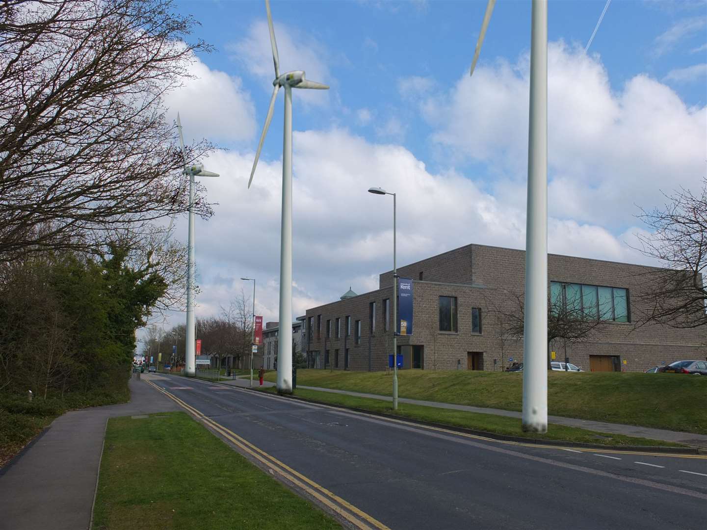 The windturbines at the UKC campus, as envisaged by The Canterbury Society (11640137)