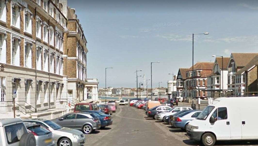 The incident happened in Royal Crescent, Margate. Picture: Google Street View