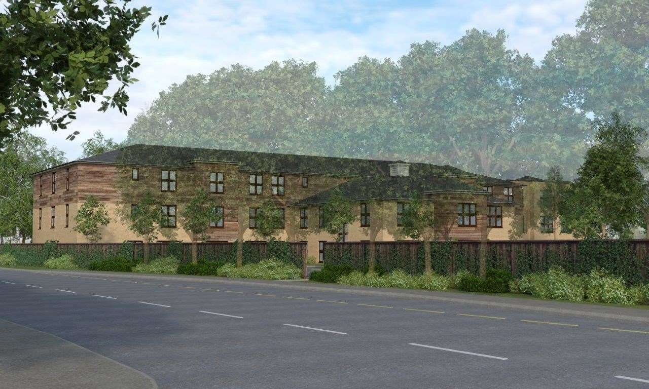 An artist's impression of how the 70-bed care home will look. Picture: TMBC