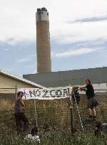 Protesters at Kingsnorth Power Station