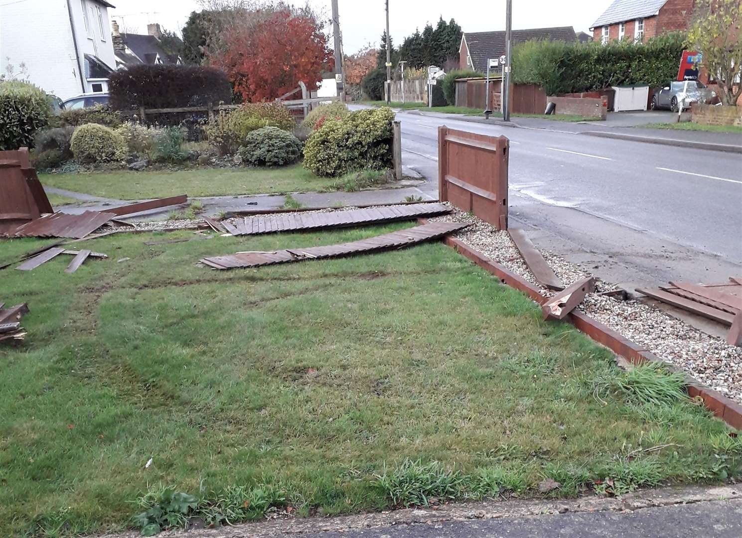 The destruction caused to Mr Gower's fence and the fence belonging to his neighbour