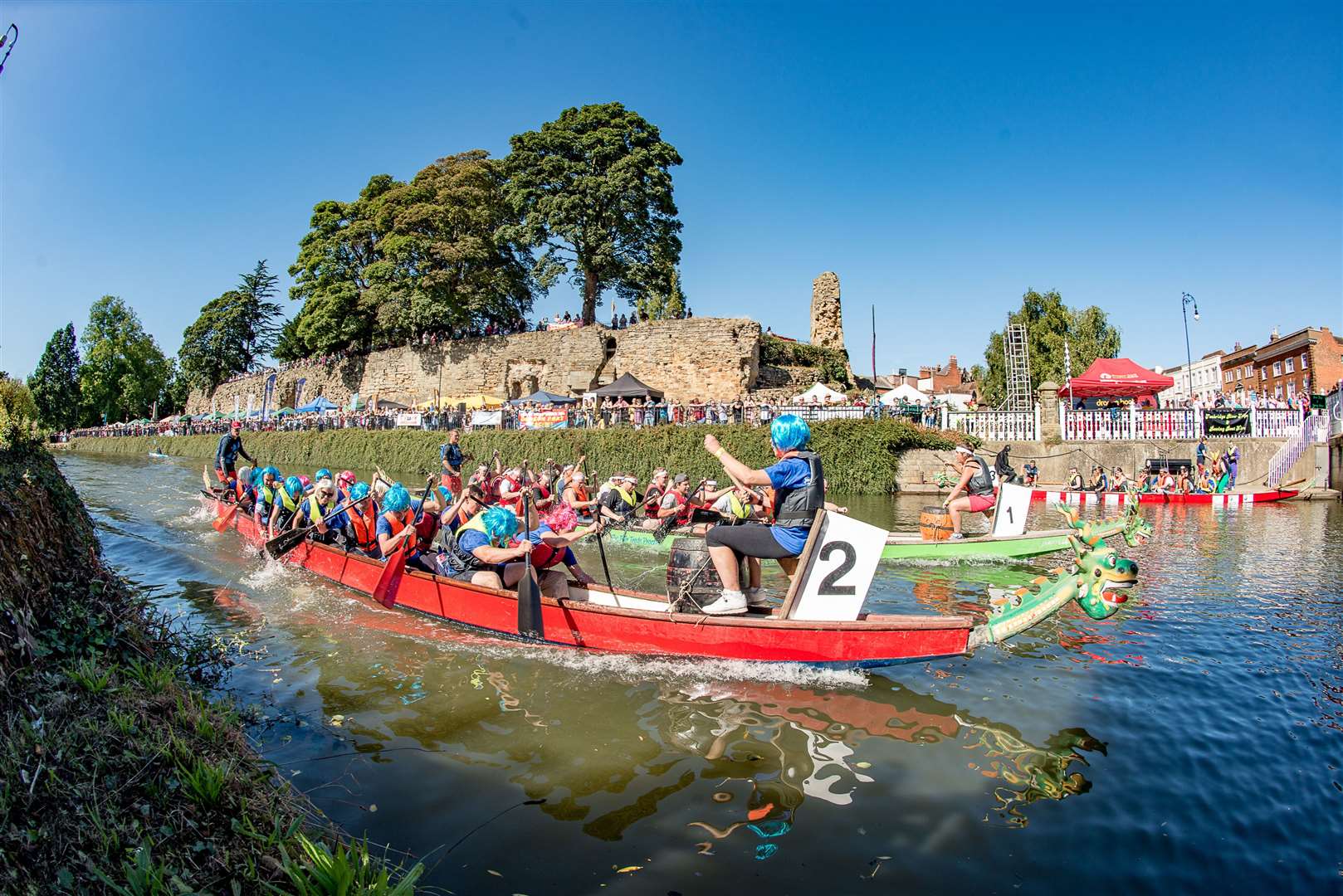 Tonbridge Castle Medieval Fair's dragon boat race