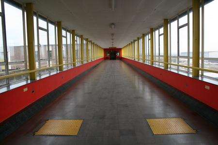 Empty corridors at the Kingsnorth Power Station at Hoo.