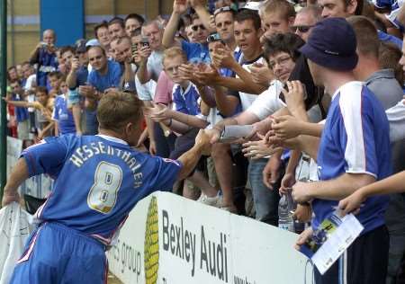 Andy Hessenthaler says goodbye to the Priestfield faithful. Picture: GRANT FALVEY