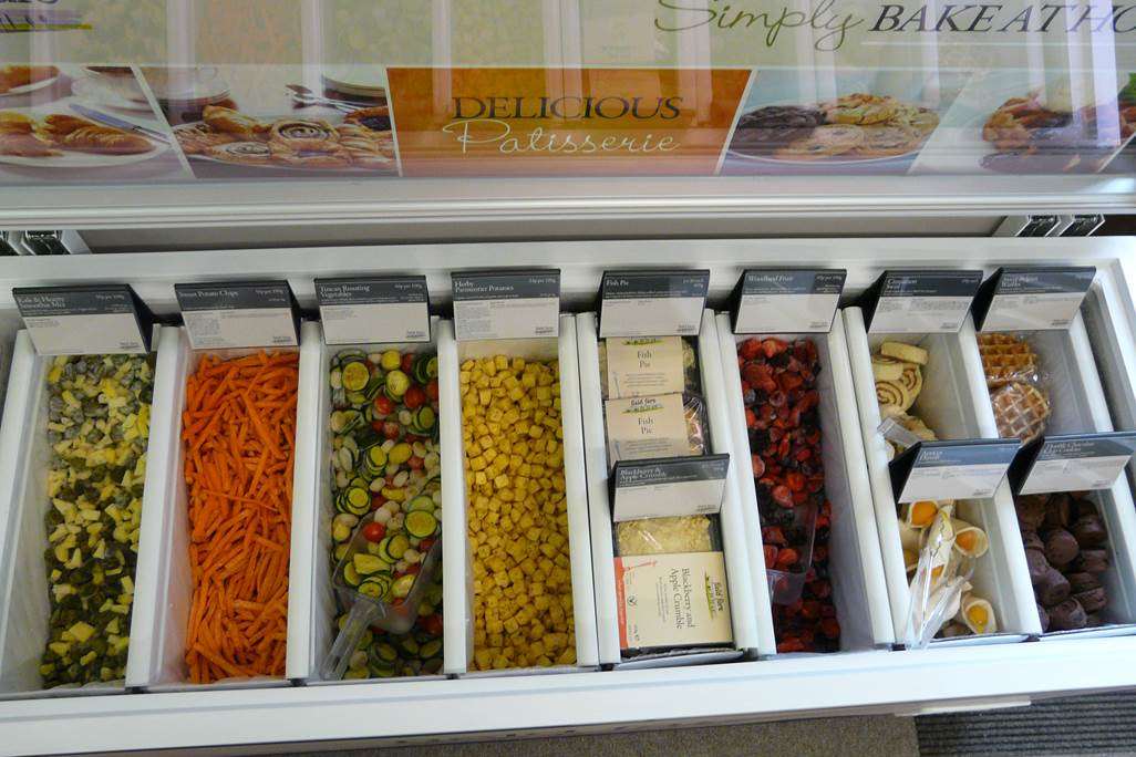 Customers can scoop lose frozen fruit and veg from Field Fare freezers