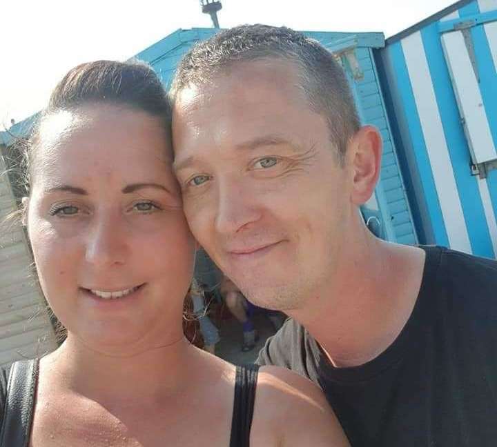 Lee William's and his partner Marnie at Minnis Bay, Birchington. Picture: Lee Williams