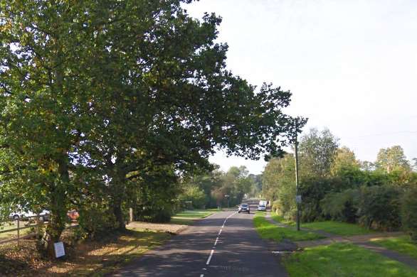 A tree went down in Woodchurch Road. Picture from Google Street View