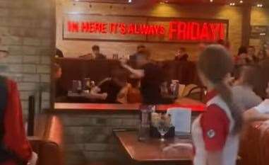 The fight at TGI Friday's in Bluewater. Picture: Tommy Mandry