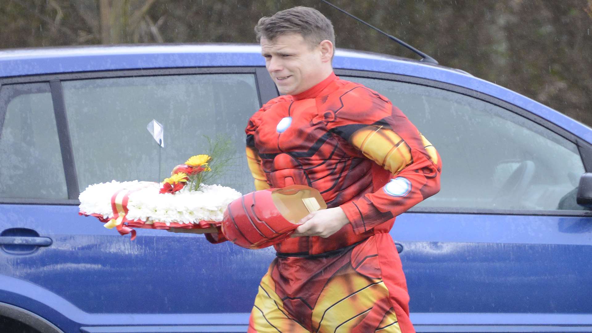 Superheroes and Avengers came together to say their farewells to the little legend