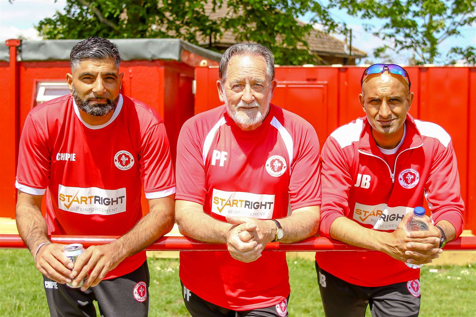 Chipie Sian (on the left) is the chairman and manager of Punjab Utd FC