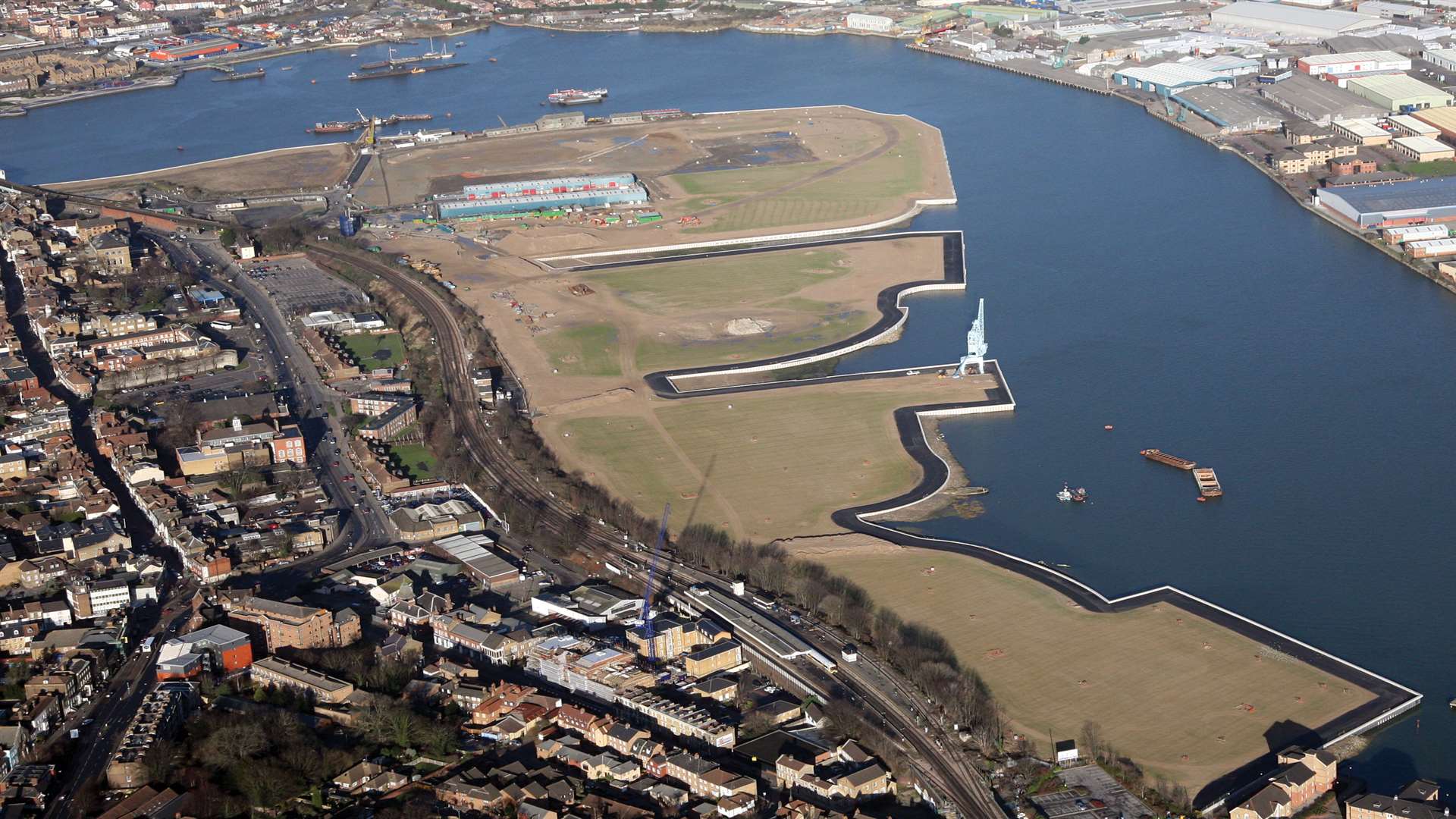 The Rochester Riverside area in 2014 which is being redeveloped