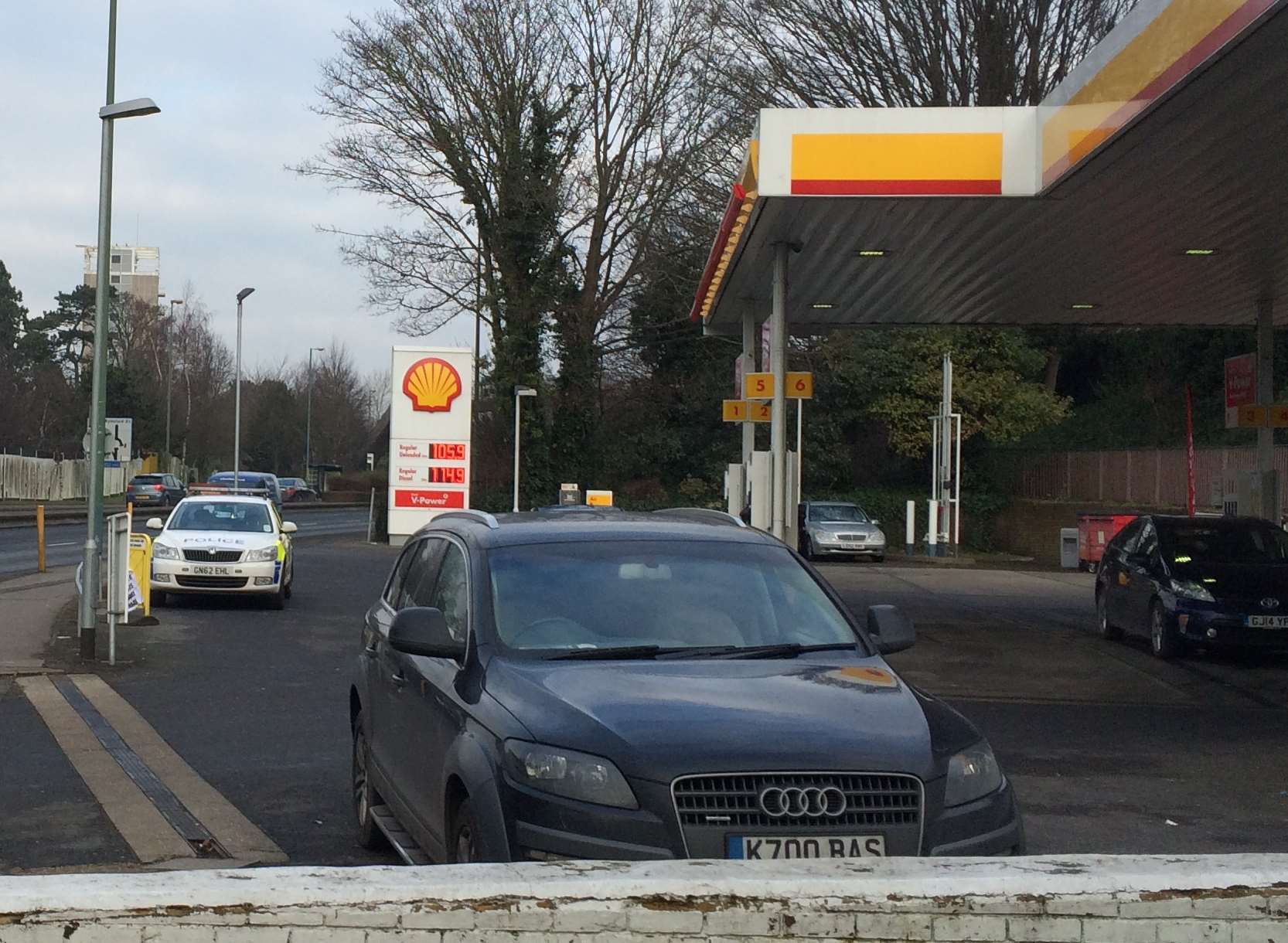 The incident took place further down Royal Engineer's Road at the Shell garage