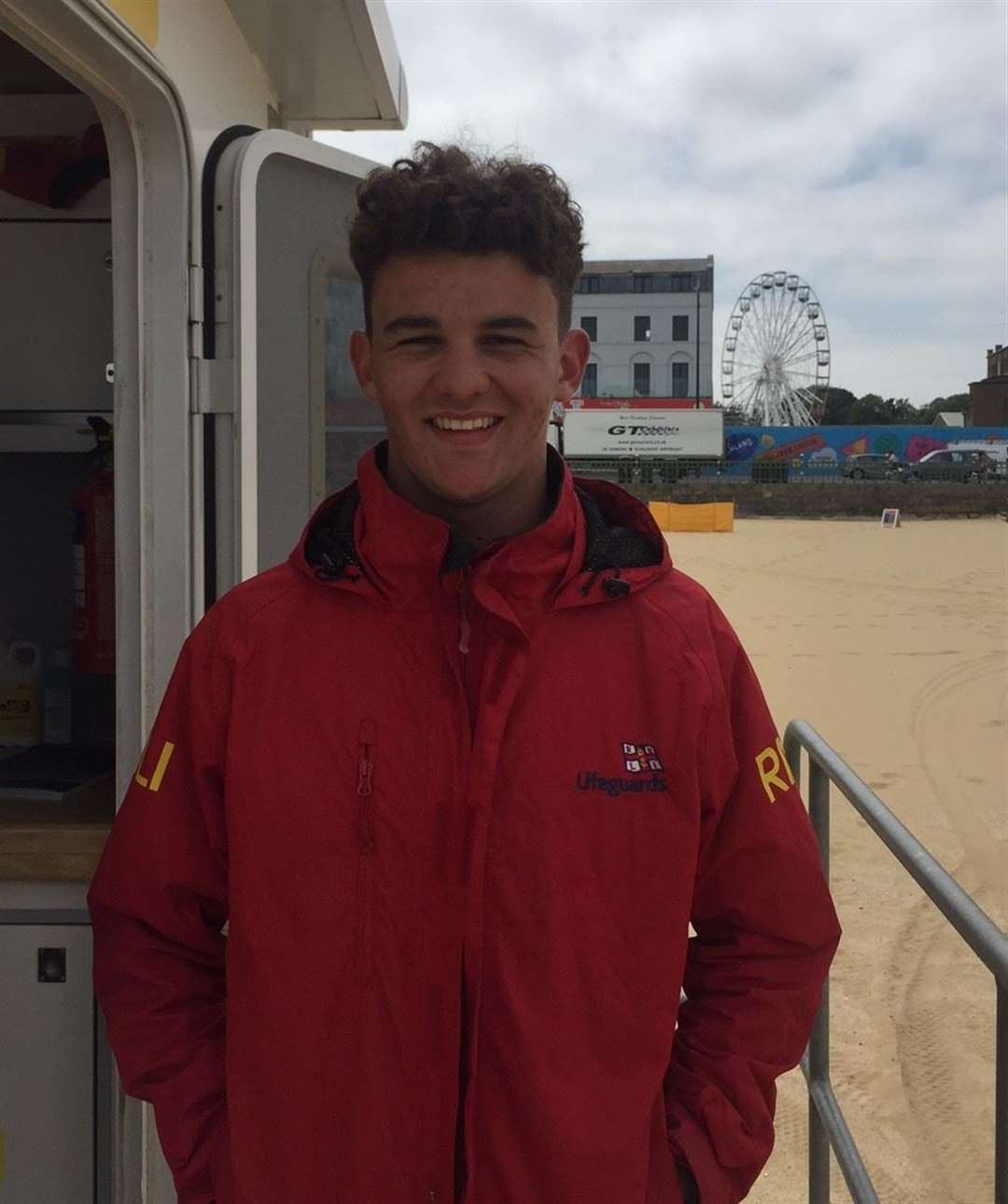 Thanet lifeguard Taine, who rescued a swimmer and surfer who got into trouble
