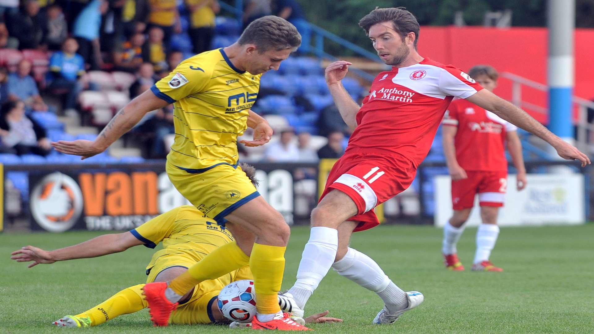 Welling's Ricky Wellard in action against Torquay. Picture: David Brown