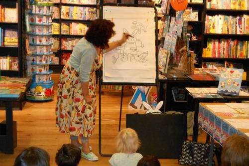 Clara Vulliamy took part in arts and crafts with children that visited her at the Tunbridge Wells Waterstones