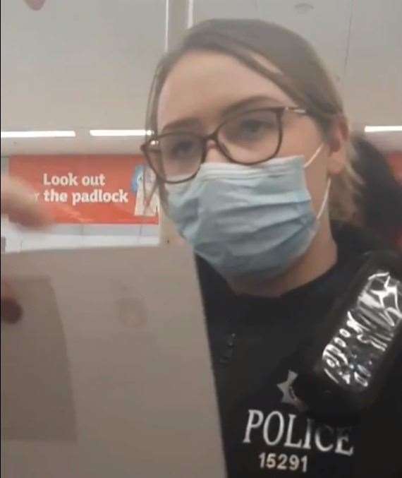 The shopper refused to wear a mask when asked to do so in Sainsbury's Dartford. Photo: u/BurnedRope