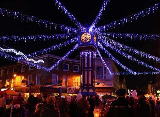 Christmas lights around Sheerness clock tower (4663752)
