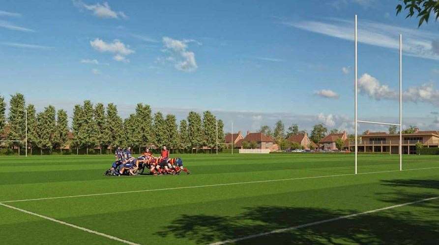 The two pitches will be Rugby Footbal Union standard. Picture: Quinn Estates.