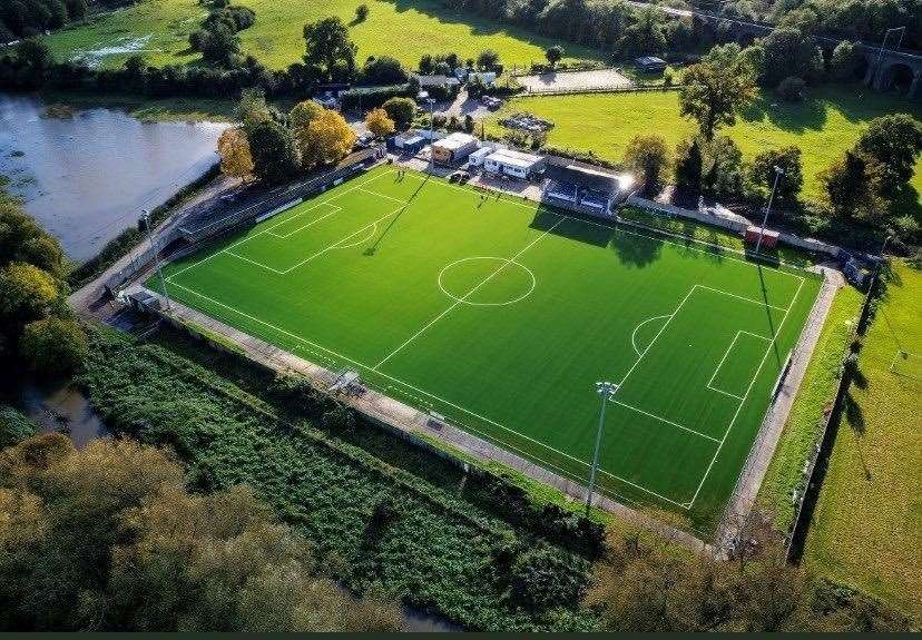 The pitch has been designed to copy that of the England national team's training ground