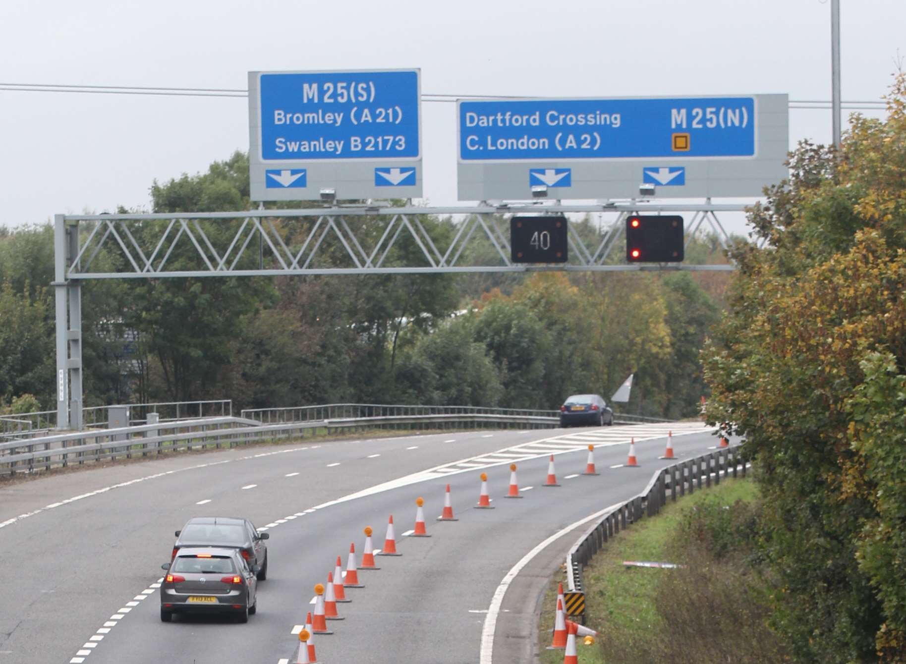 Officers did not find Tomasz Olejarz when they searched the M20 yesterday