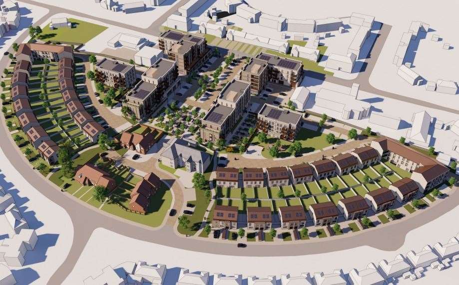 An artist impression of the multi-million pound redevelopment in Shepway, Maidstone. Picture: Golding Homes