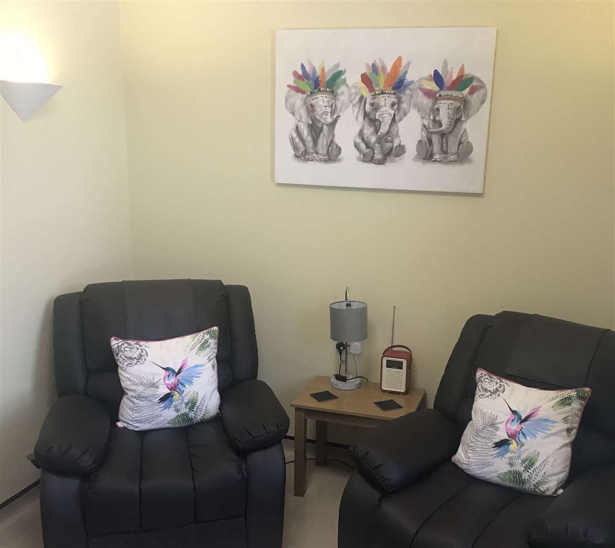 The ICU relatives' room has been spruced-up thanks to donations from NHS worker Debbie Stanfield and two of her friends