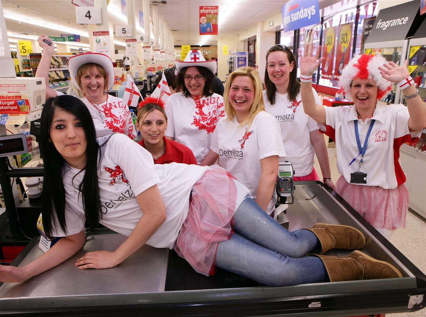 Staff at Ashford Wilkinson dressed up for fun on St George's Day in April 2010. Picture: Martin Apps