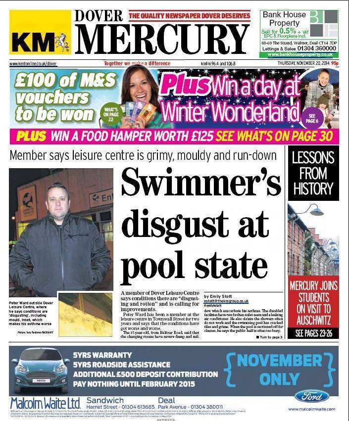 The Mercury carried Peter Ward's views on its front page last year
