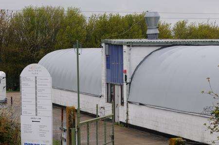 The lock-up at Chislet Business Park, Hersden, which Whitstable man Clifford Whitlock had been using as a cannabis factory