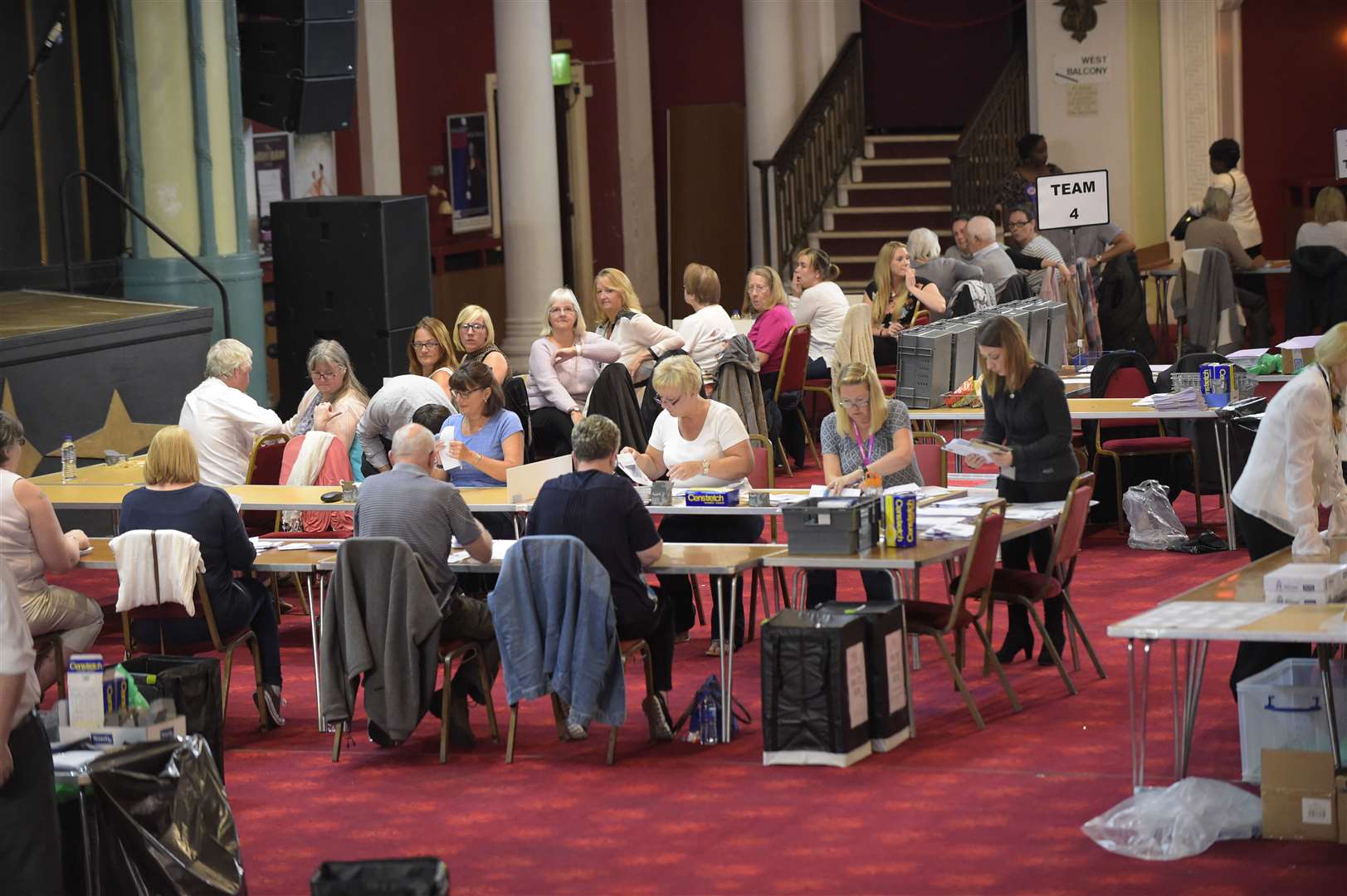 The Winter Gardens is a hive of activity on election days as the venue for the count for seats across Thanet