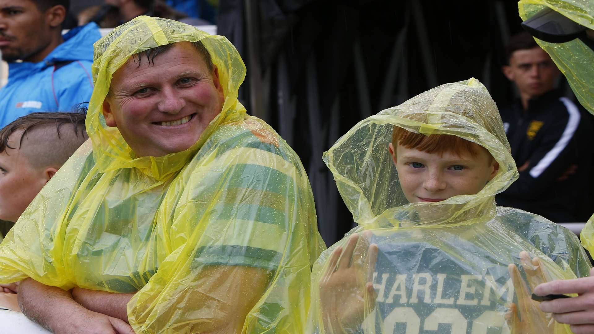 The rain was not going to spoil the opening day for these fans Picture: Andy Jones