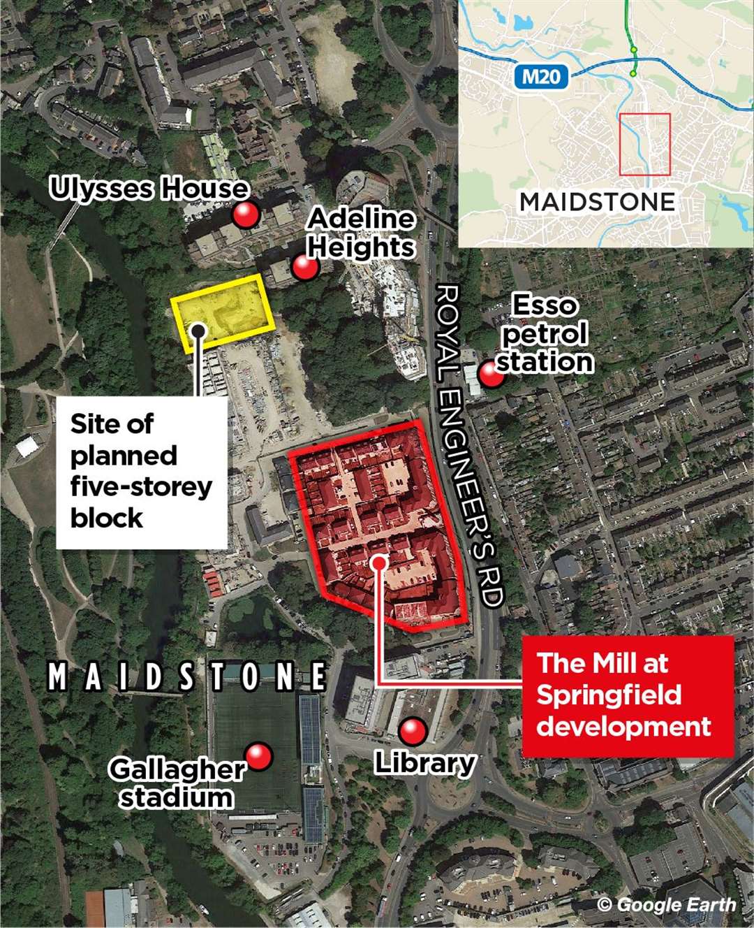 Plans were submitted for the site just outside of Maidstone town centre. Picture: Google