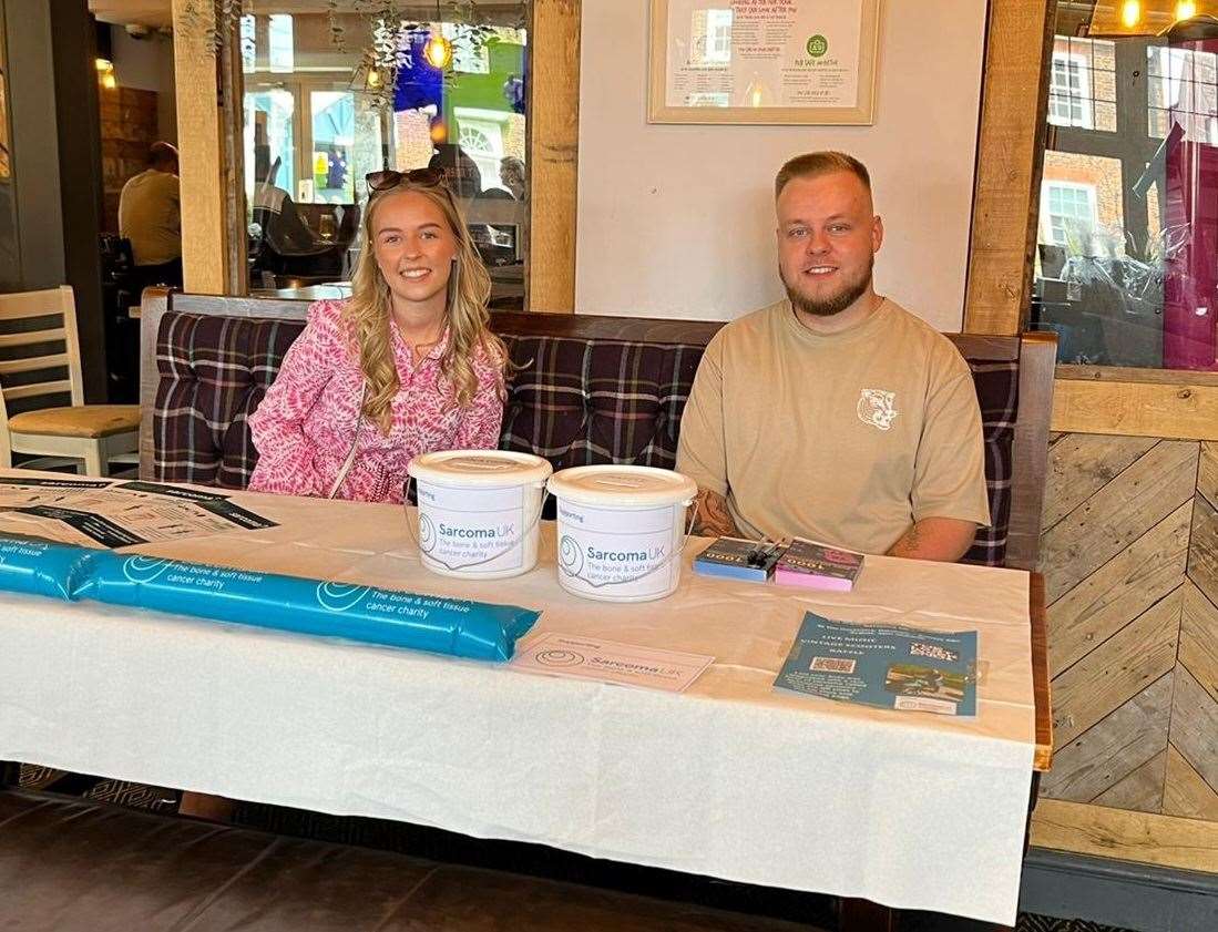From left: Chloe and Jorge helping to raise money for Sarcoma UK. Picture: Andy Bird