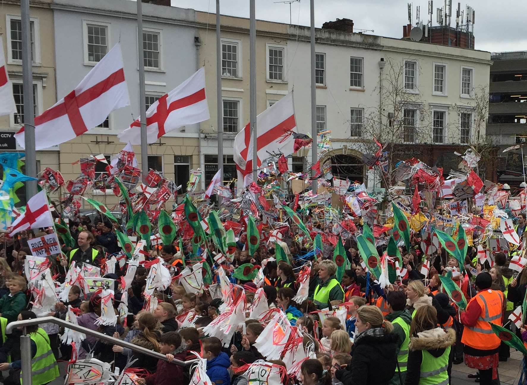 St George's Day parade through Gravesend