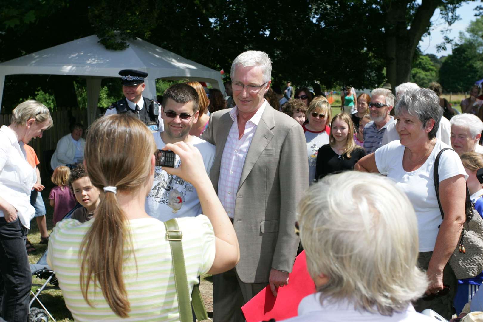Paul O'Grady would have his picture taken with fans at the fetes