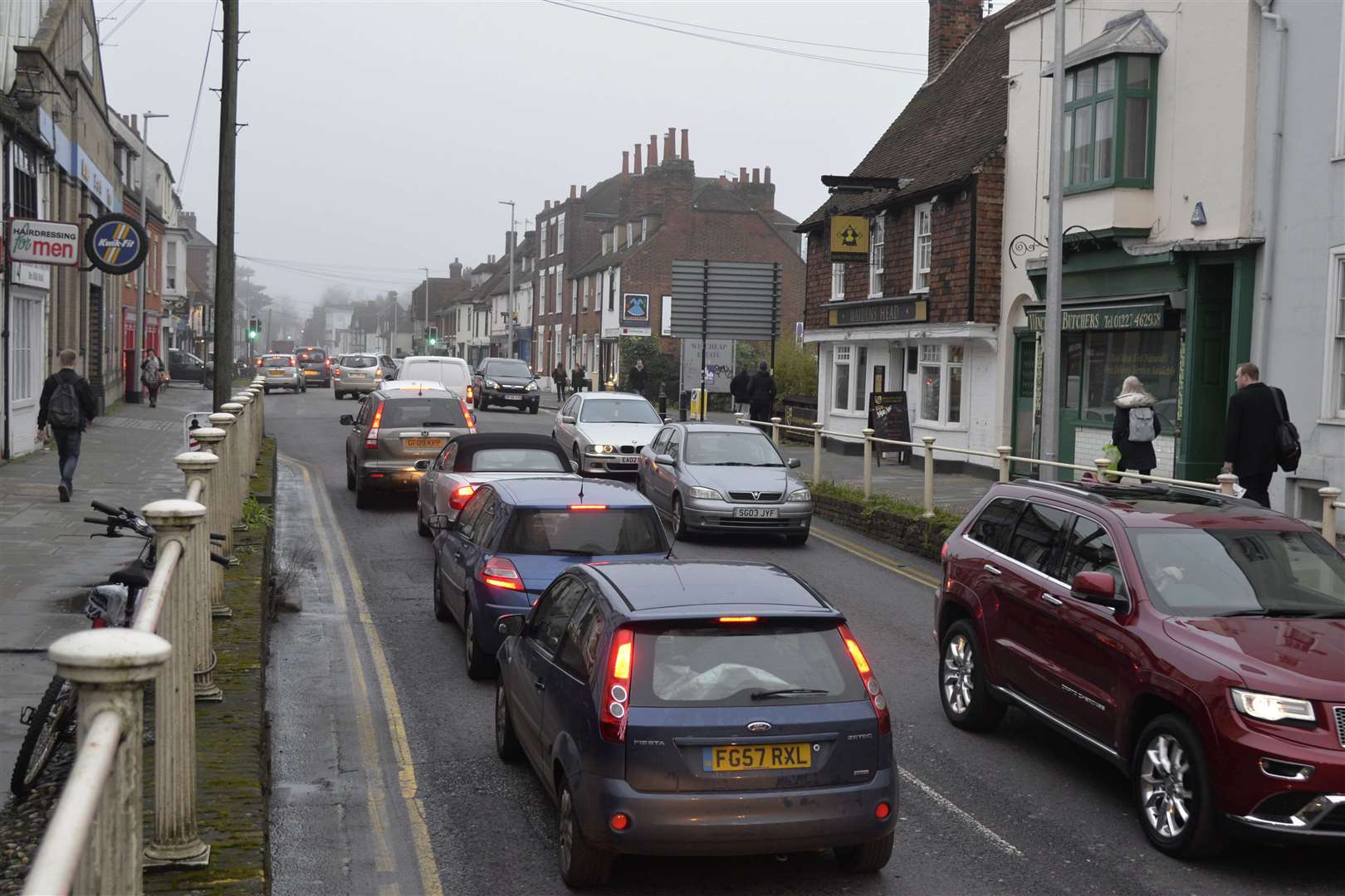 Traffic heading in and out of Canterbury along Wincheap regularly comes to a standstill