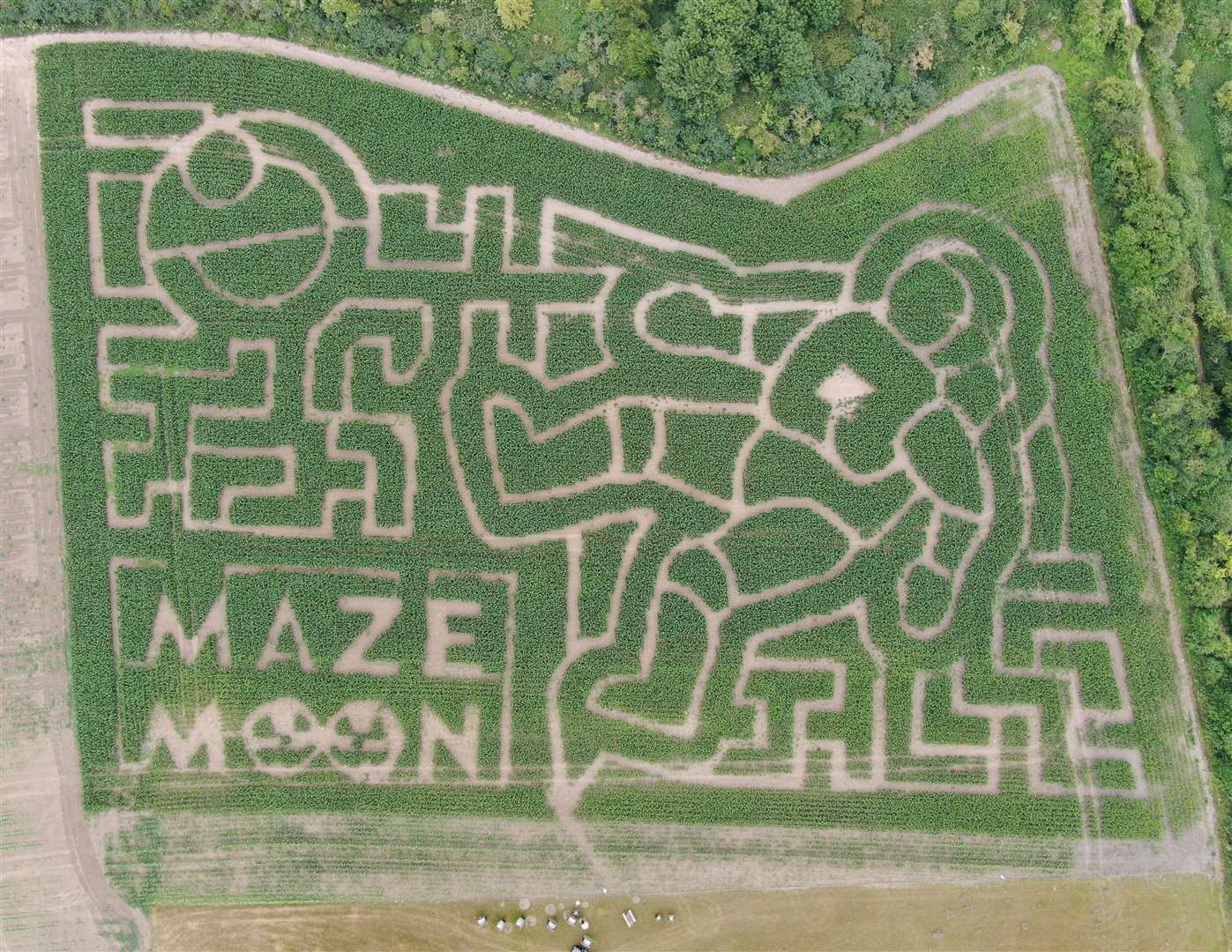 The maze in Rainham features an astronaut as part of its space-themed maze. Photo: James Kemsley