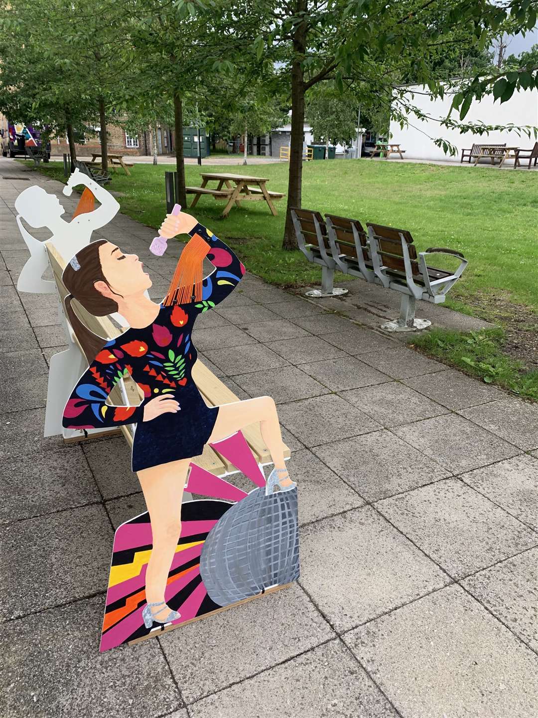 The bench designed for singer-songwriter Sophie Ellis-Bextor by North Kent College students. Picture supplied by North Kent College